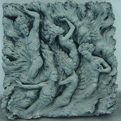 art wall decor relief in fiberglass